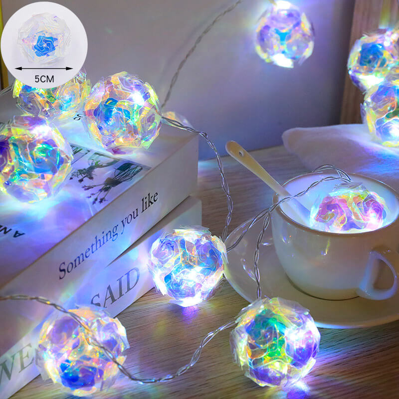 LED Colorful Rose String Lights