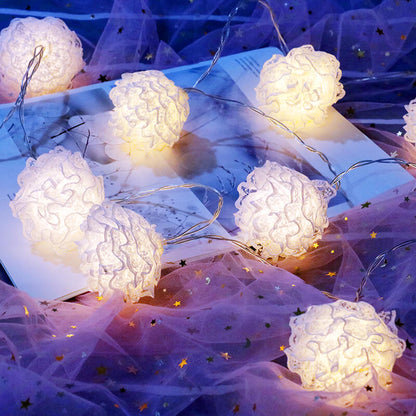 LED Macrame Ball String Lights