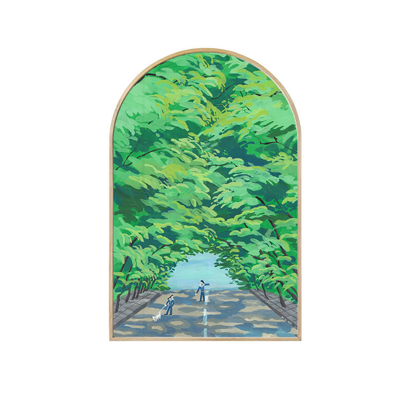 Landscape Arched Canvas Art Painting