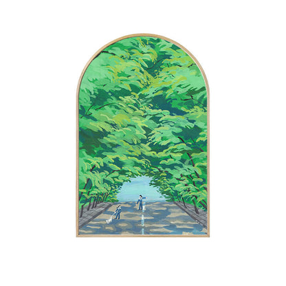 Landscape Arched Canvas Art Painting