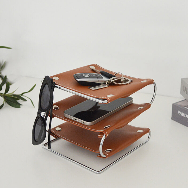 Leather Desktop Storage