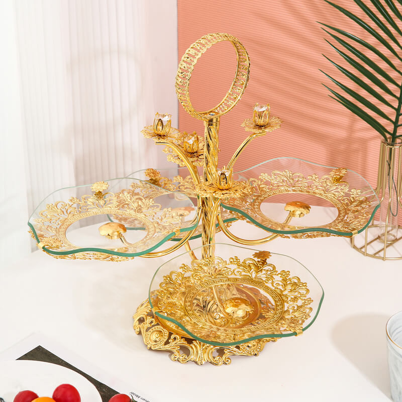 Light Luxury Gold-Plated Dessert Stand