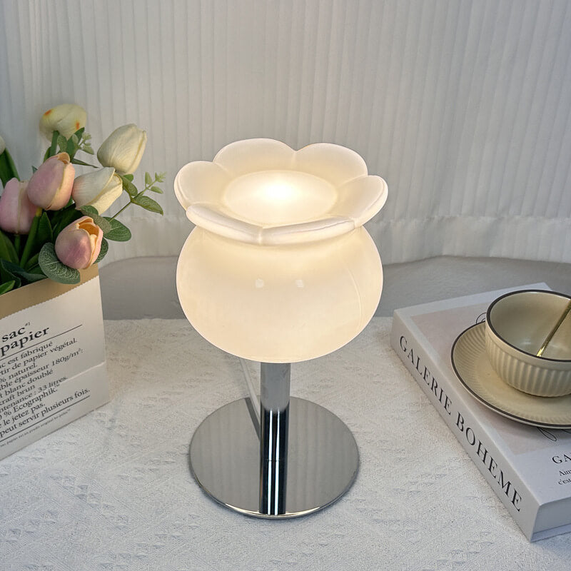 Lily of the Valley Glass Table Lamp