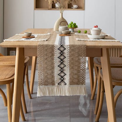 Linen Tassel Table Runner