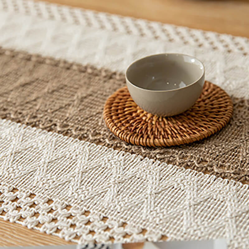 Linen Tassel Table Runner