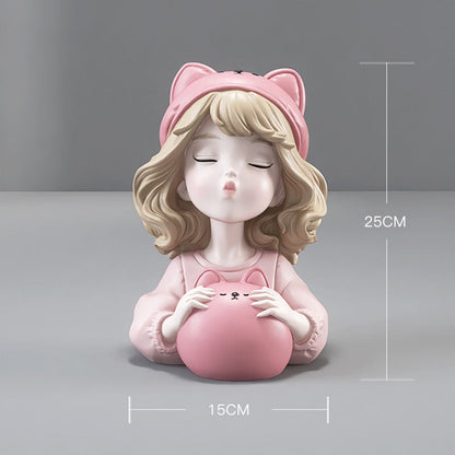 Little Bear Girl Piggy Bank