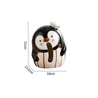 Little Penguin Chef Ceramic Tissue Box