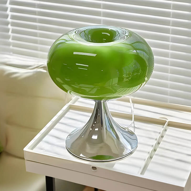 Lampe de table vintage en verre Lollipop