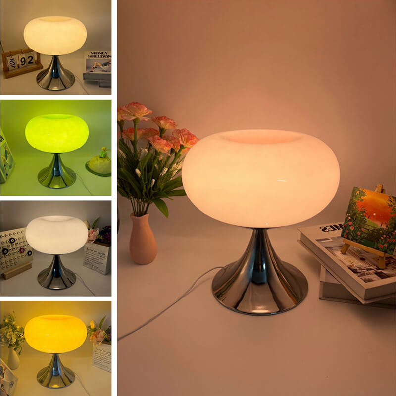 Lampe de table vintage en verre Lollipop