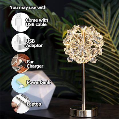 Luxury Dandelion Crystal Table Lamp