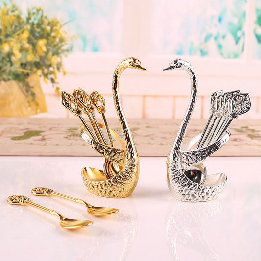 Luxury Swan Spoon Set