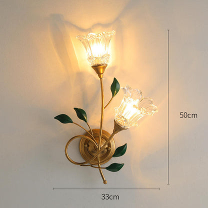 Luxury Vintage Floral Wall Lamp