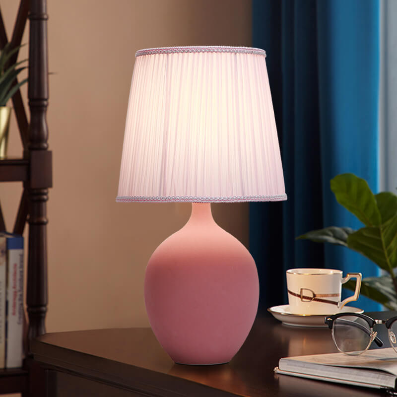 Macaron Simple Ceramic Desk Lamp