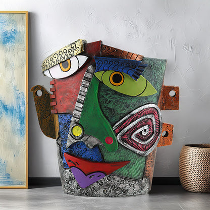 Mayan Abstract Flower Pot