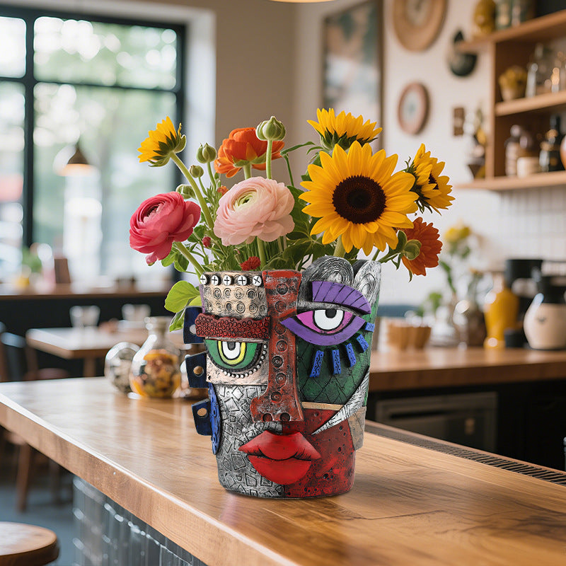 Mayan Abstract Flower Pot