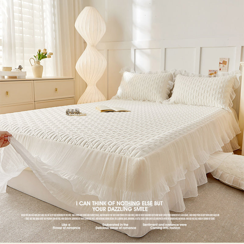 Mermaid Princess Bed Skirt Summer 4-Piece Bedding Set