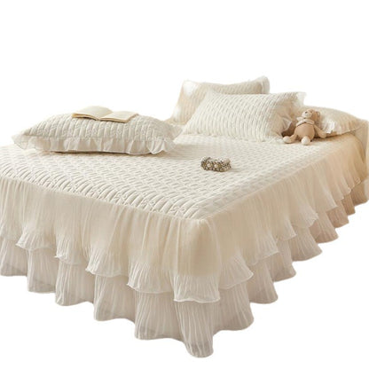 Mermaid Princess Bed Skirt Summer 4-Piece Bedding Set