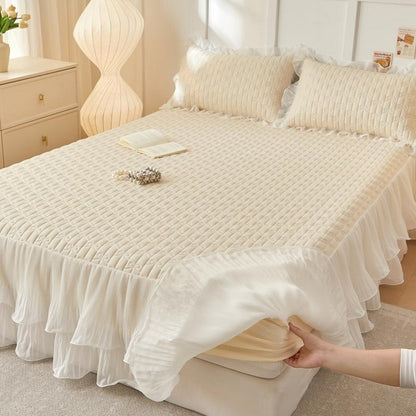 Mermaid Princess Bed Skirt Summer 4-Piece Bedding Set