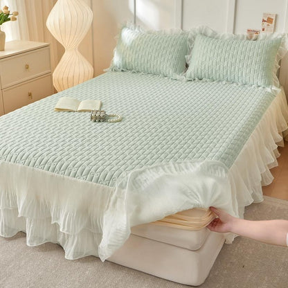 Mermaid Princess Bed Skirt Summer 4-Piece Bedding Set