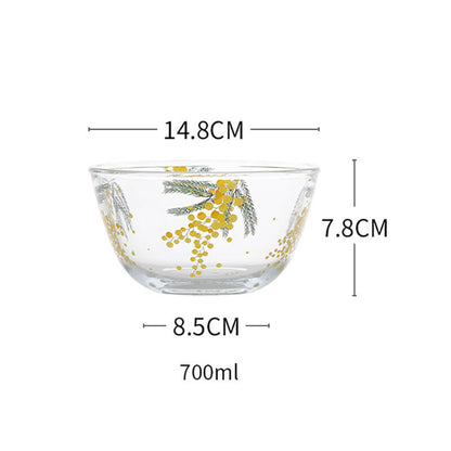 Mimosa Printed Glass Bowl