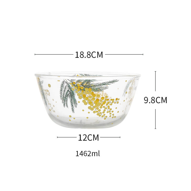 Mimosa Printed Glass Bowl