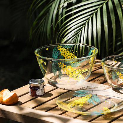 Mimosa Printed Glass Bowl