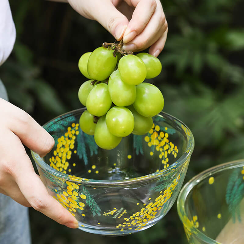 Mimosa Printed Glass Bowl