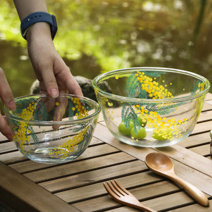 Mimosa Printed Glass Bowl