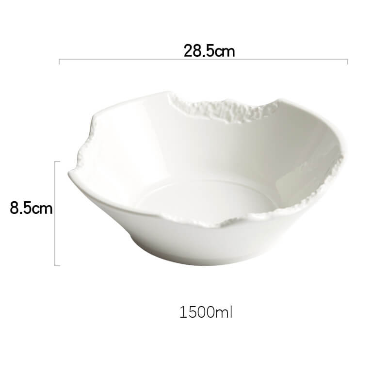 Notch Design Ceramic Bowl