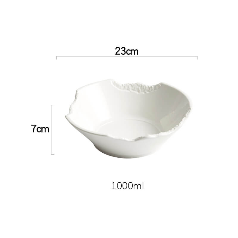 Notch Design Ceramic Bowl