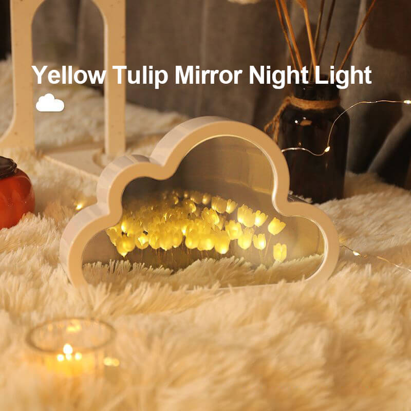 Cloud Tulip Small Mirror Night Light