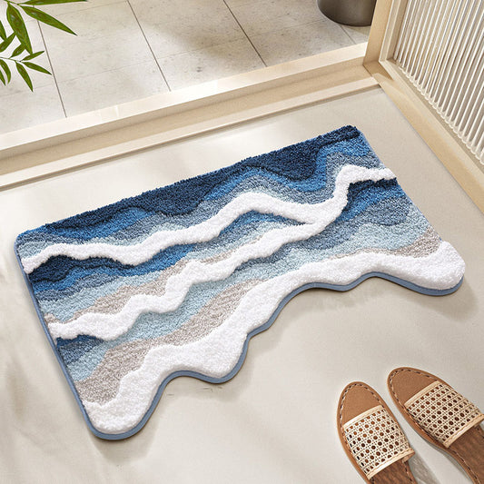 Ocean Style Bathroom Water-absorbing Non-slip Floor Mats