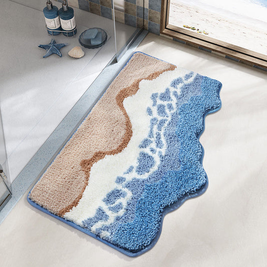 Ocean Style Bathroom Water-absorbing Non-slip Floor Mats