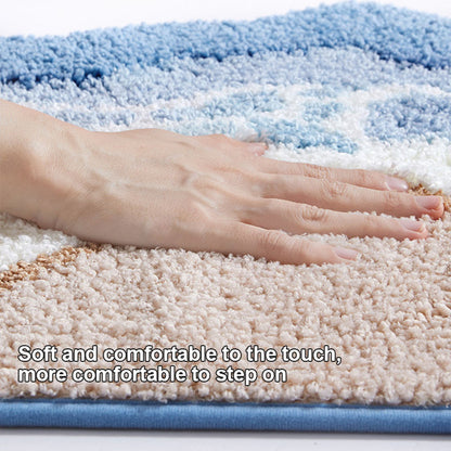 Ocean Style Bathroom Water-absorbing Non-slip Floor Mats