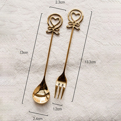 Octopus Shaped Dessert Spoon & Fork