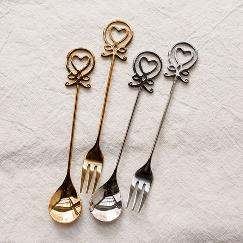 Octopus Shaped Dessert Spoon & Fork