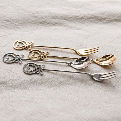 Octopus Shaped Dessert Spoon & Fork