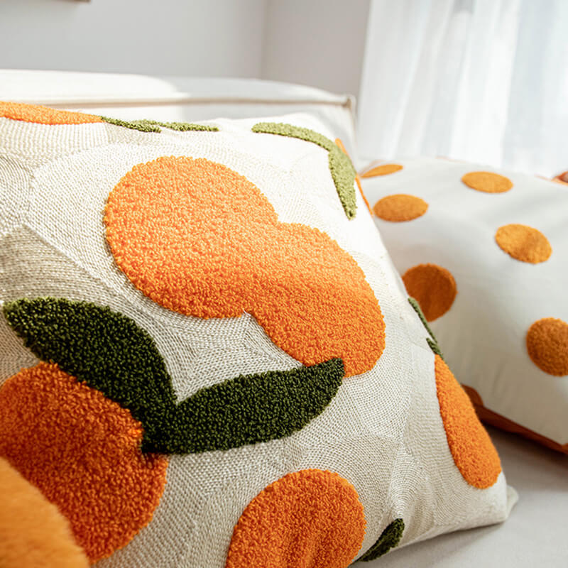 Orange Throw Pillow Cover