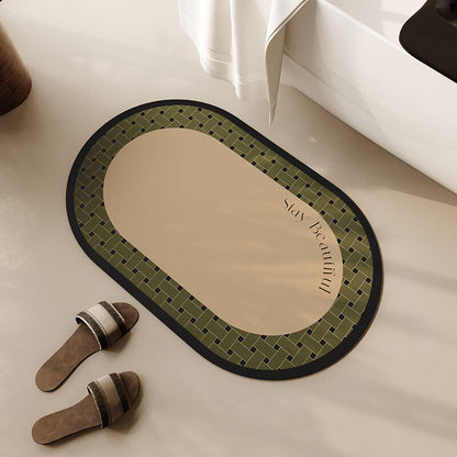 Oval Diatom Mud Bath Mat