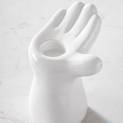 Palm Ceramic Candle Holder