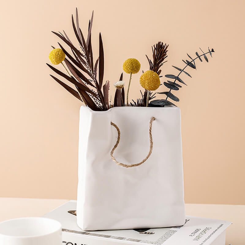 Paper Bag Ceramic Vases