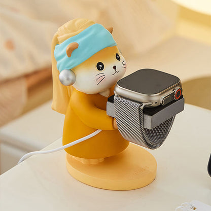 Pearl Cat Watch Charging Stand