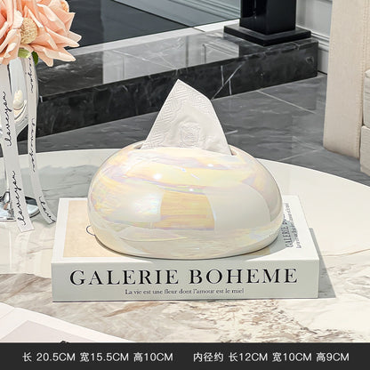 Pebble Ceramic Tissue Box
