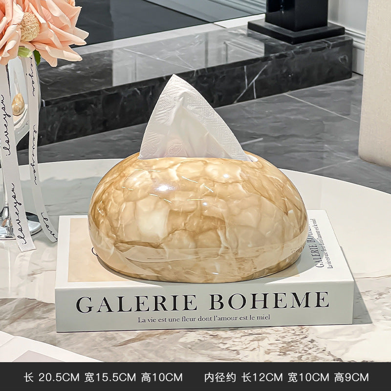 Pebble Ceramic Tissue Box