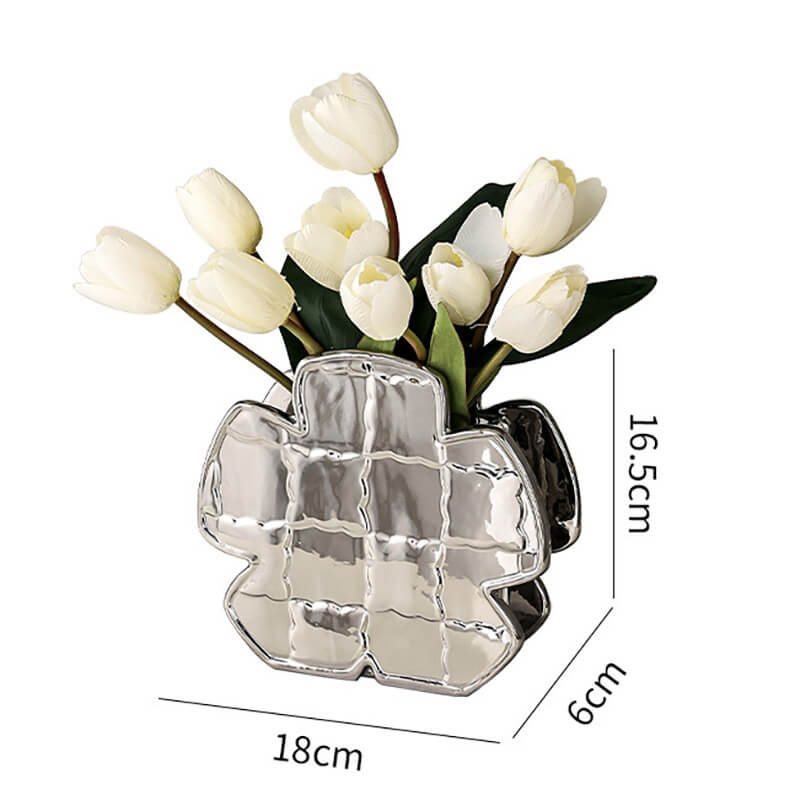 Pentagonal Ceramic Cube Vase