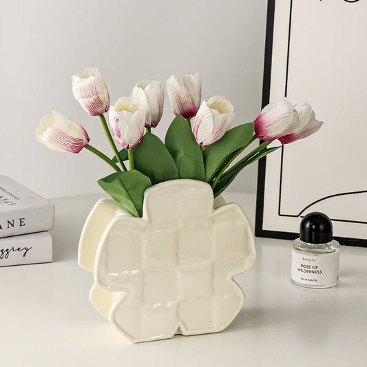 Pentagonal Ceramic Cube Vase