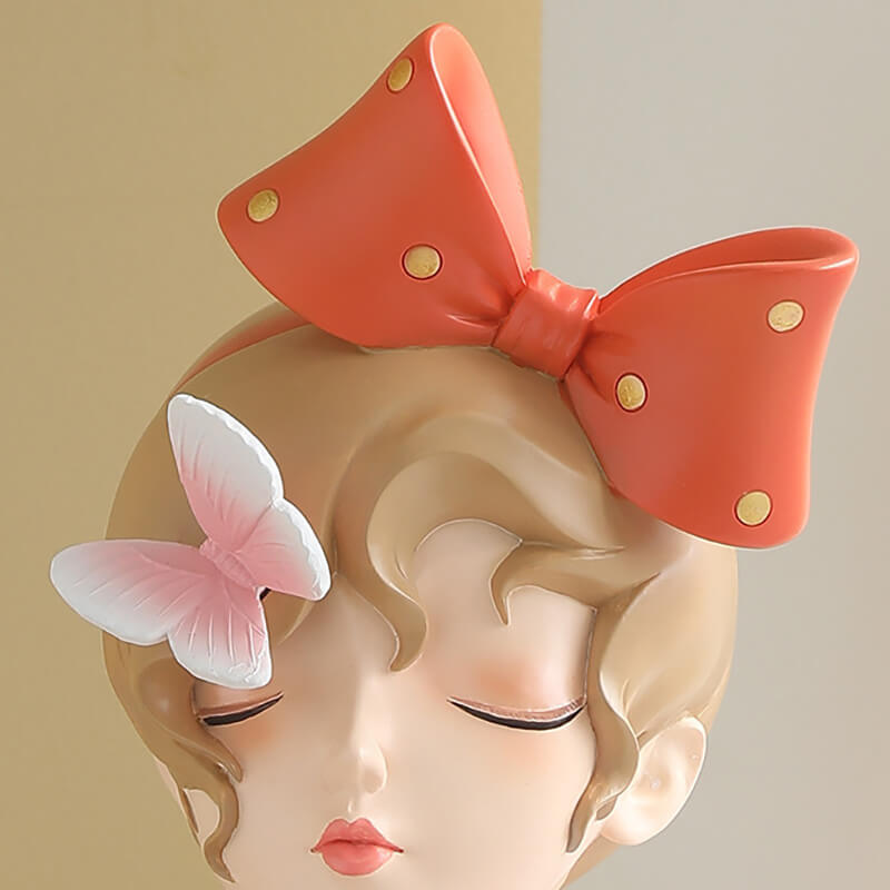 Petal Bow Resin Girl Storage