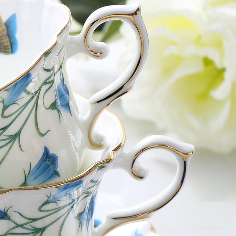 Phalaenopsis Print Bone China Teapot Set