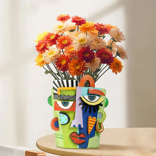 Picasso Abstract Human Face Flower Pot