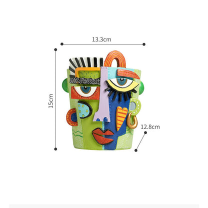 Picasso Abstract Human Face Flower Pot